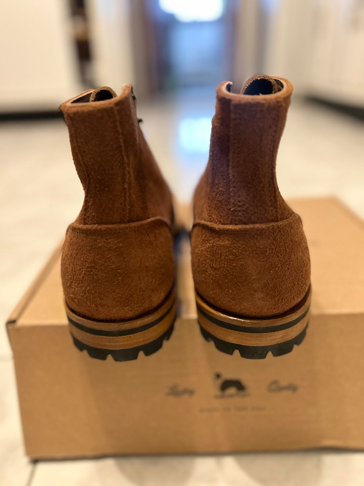 Photo by Josephjay21 on September 28, 2023 of the Truman Plain Toe Boot in Cattail Grizzly Roughout.
