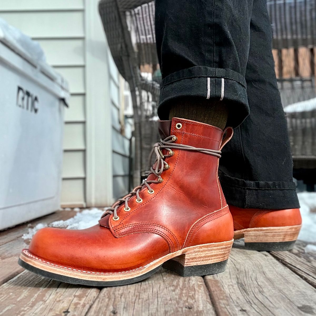 Photo by Ed on February 24, 2026 of the Nicks MTO in Wickett & Craig Double Stuffed Sienna.