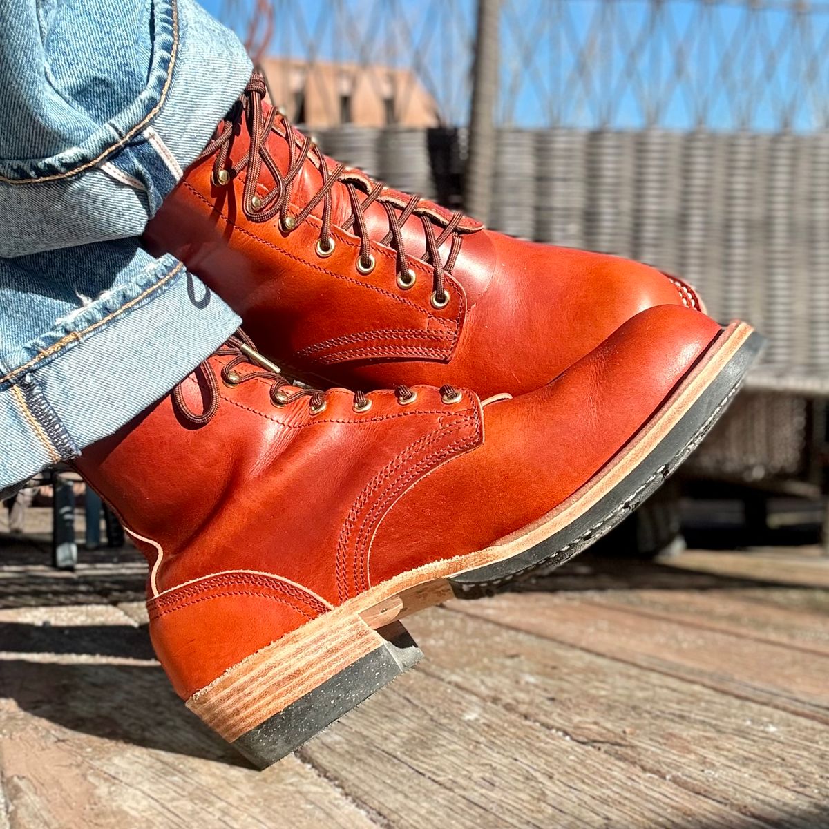 Photo by Ed on March 1, 2026 of the Nicks MTO in Wickett & Craig Double Stuffed Sienna.