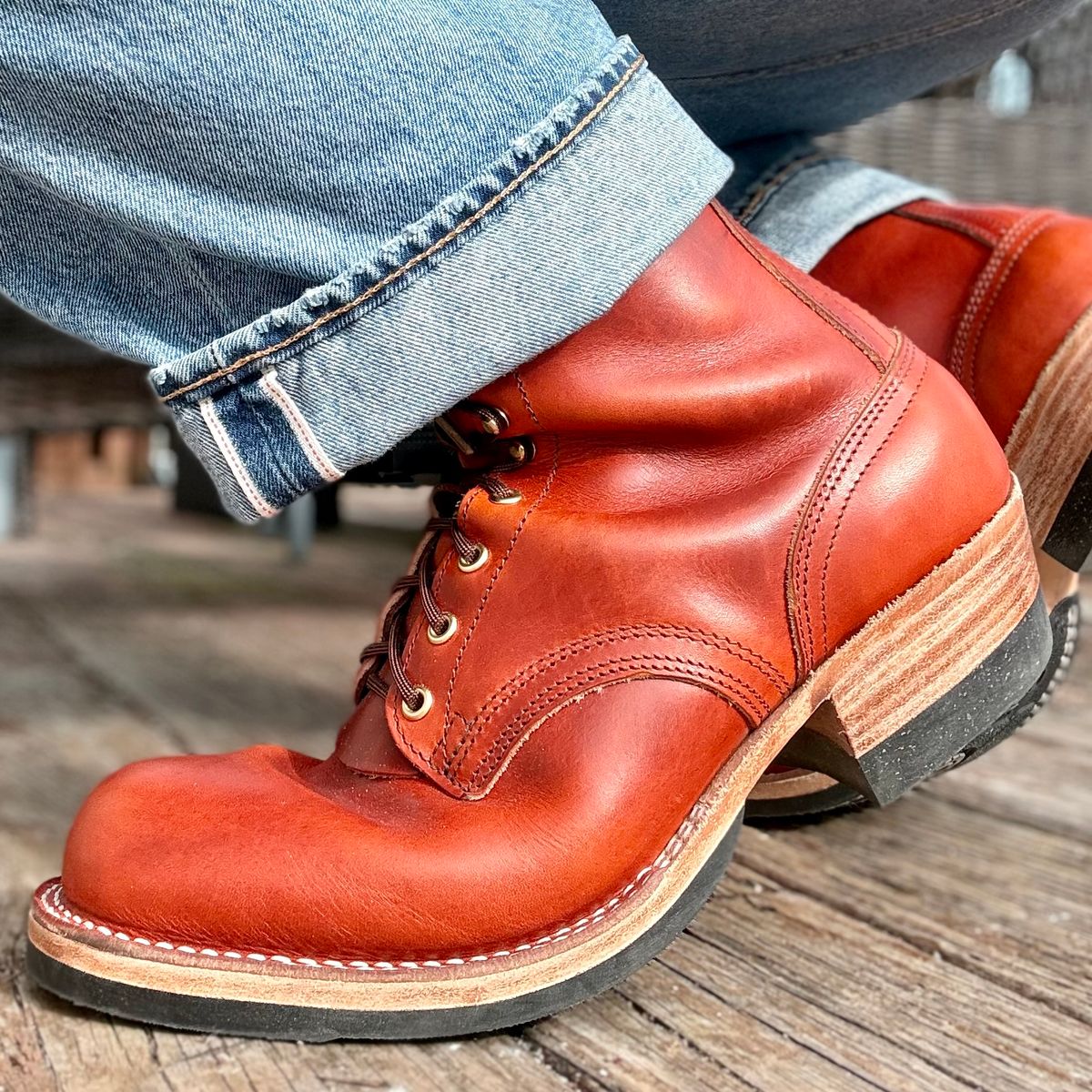 Photo by Ed on March 1, 2026 of the Nicks MTO in Wickett & Craig Double Stuffed Sienna.