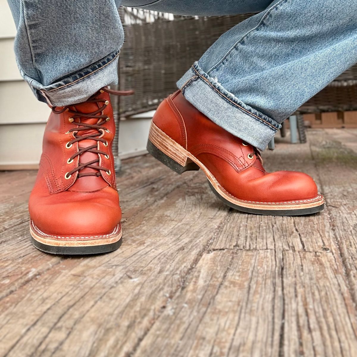 Photo by Ed on March 1, 2026 of the Nicks MTO in Wickett & Craig Double Stuffed Sienna.