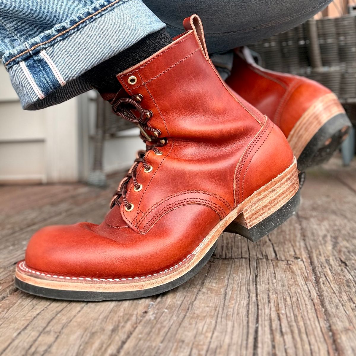 Photo by Ed on March 1, 2026 of the Nicks MTO in Wickett & Craig Double Stuffed Sienna.