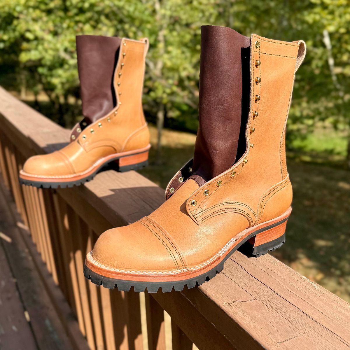 Photo by Ed on September 4, 2025 of the Nicks MTO in Horween Light Natural Dublin.