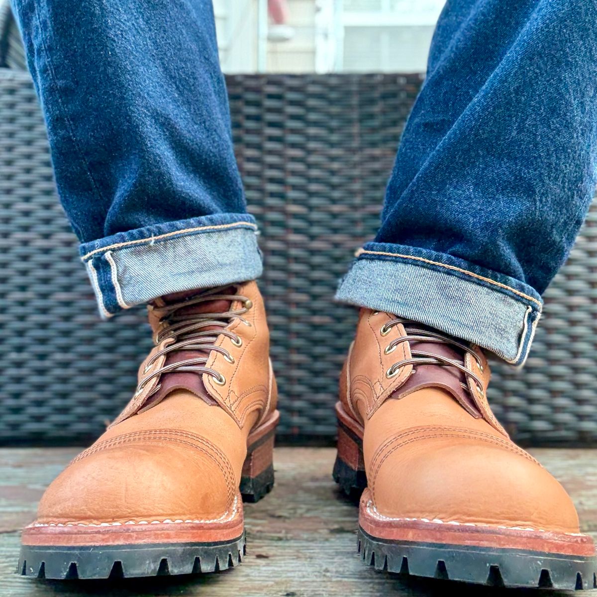 Photo by Ed on September 6, 2025 of the Nicks MTO in Horween Light Natural Dublin.