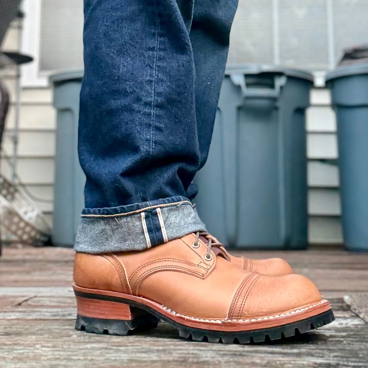 Photo by Ed on September 6, 2025 of the Nicks MTO in Horween Light Natural Dublin.
