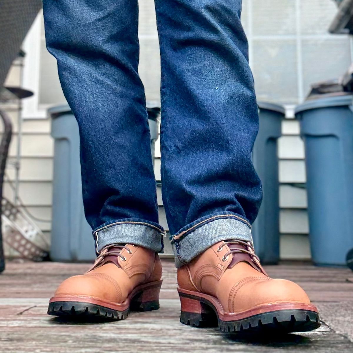 Photo by Ed on September 6, 2025 of the Nicks MTO in Horween Light Natural Dublin.