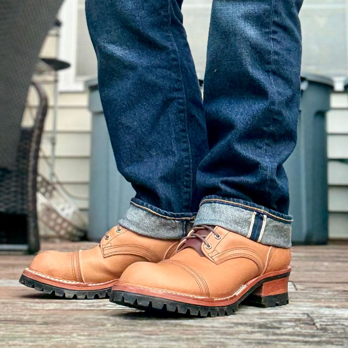 Photo by Ed on September 6, 2025 of the Nicks MTO in Horween Light Natural Dublin.