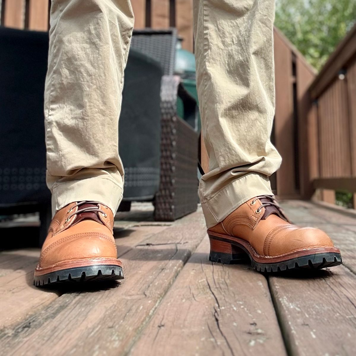 Photo by Ed on September 20, 2025 of the Nicks MTO in Horween Light Natural Dublin.