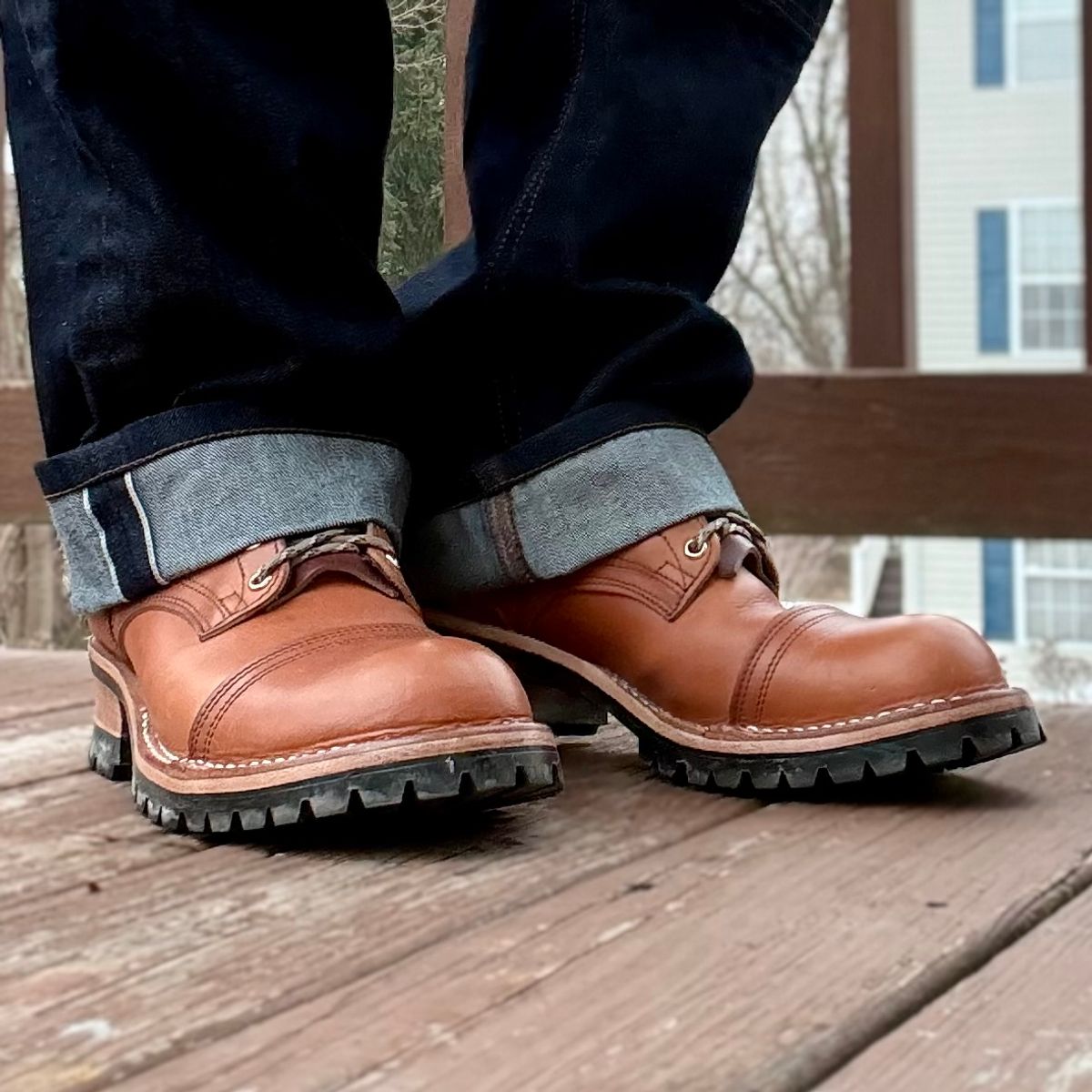 Photo by Ed on February 18, 2026 of the Nicks MTO in Horween Light Natural Dublin.