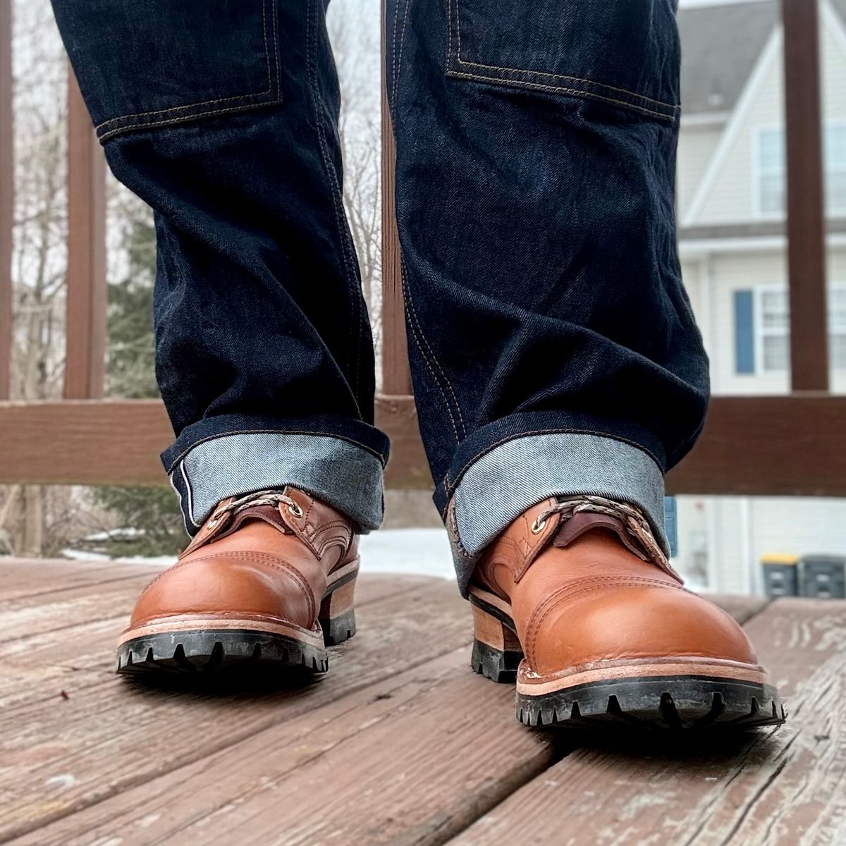 Photo by Ed on February 18, 2026 of the Nicks MTO in Horween Light Natural Dublin.