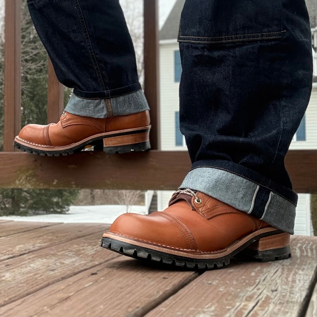 Photo by Ed on February 18, 2026 of the Nicks MTO in Horween Light Natural Dublin.