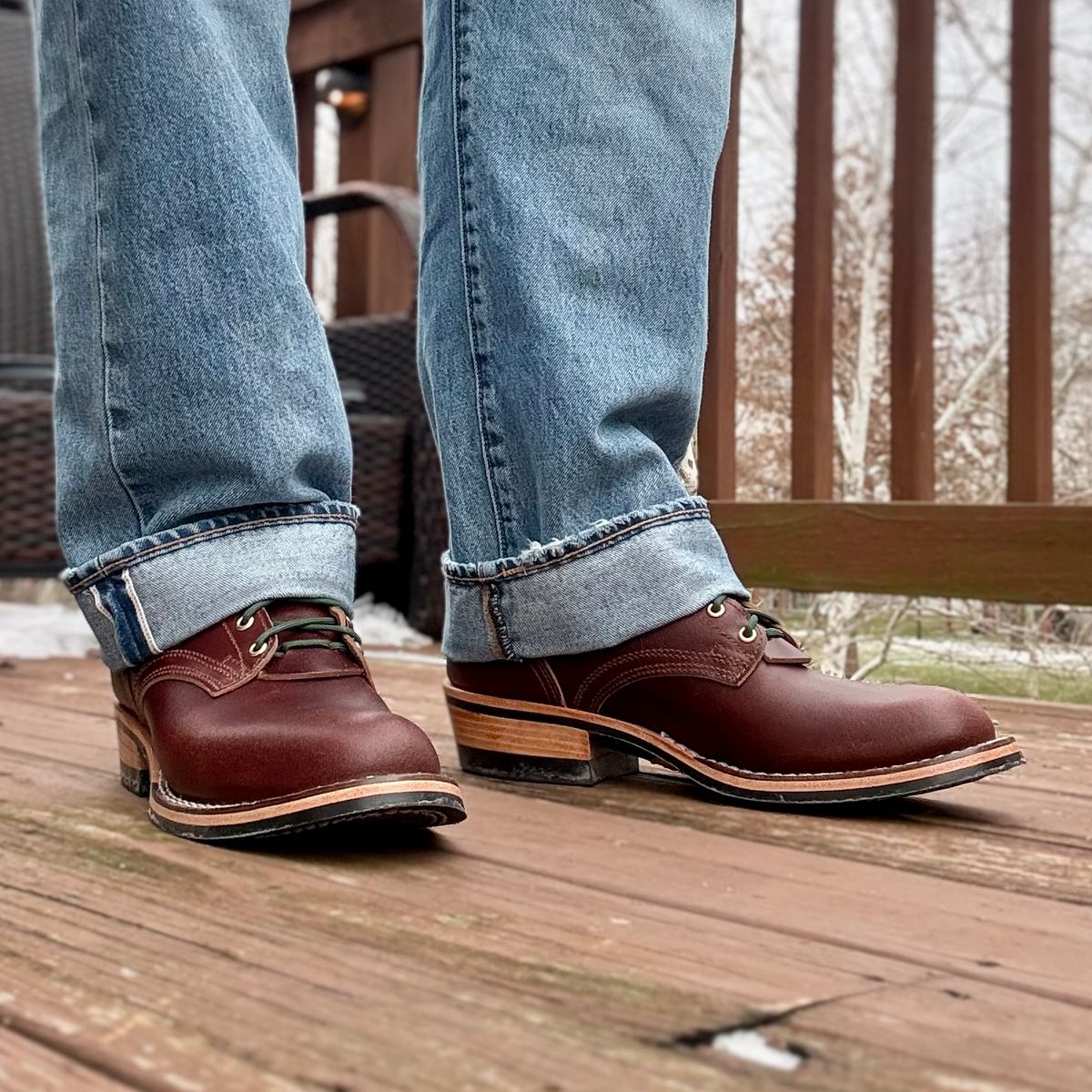 Photo by Ed on December 28, 2025 of the Nicks MTO in Horween Tan Waxed Flesh.