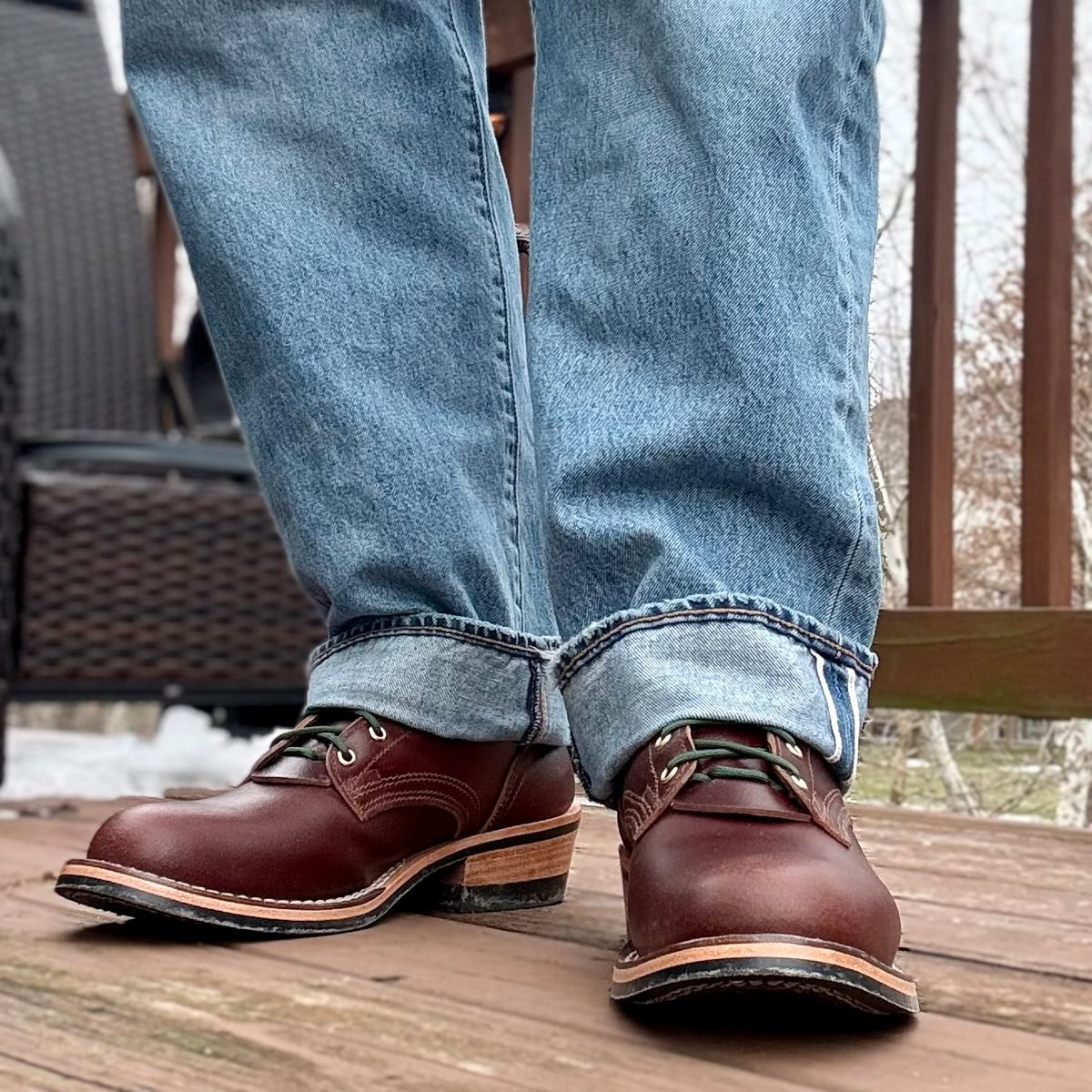 Photo by Ed on December 28, 2025 of the Nicks MTO in Horween Tan Waxed Flesh.
