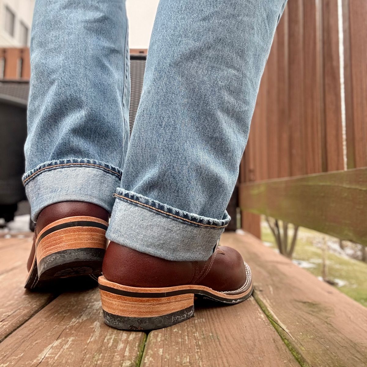 Photo by Ed on December 28, 2025 of the Nicks MTO in Horween Tan Waxed Flesh.