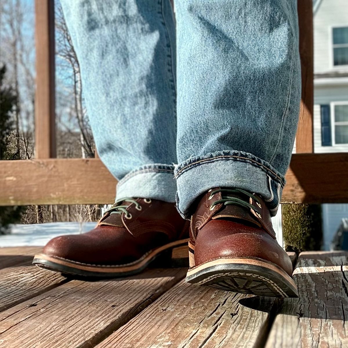 Photo by Ed on February 8, 2026 of the Nicks MTO in Horween Tan Waxed Flesh.