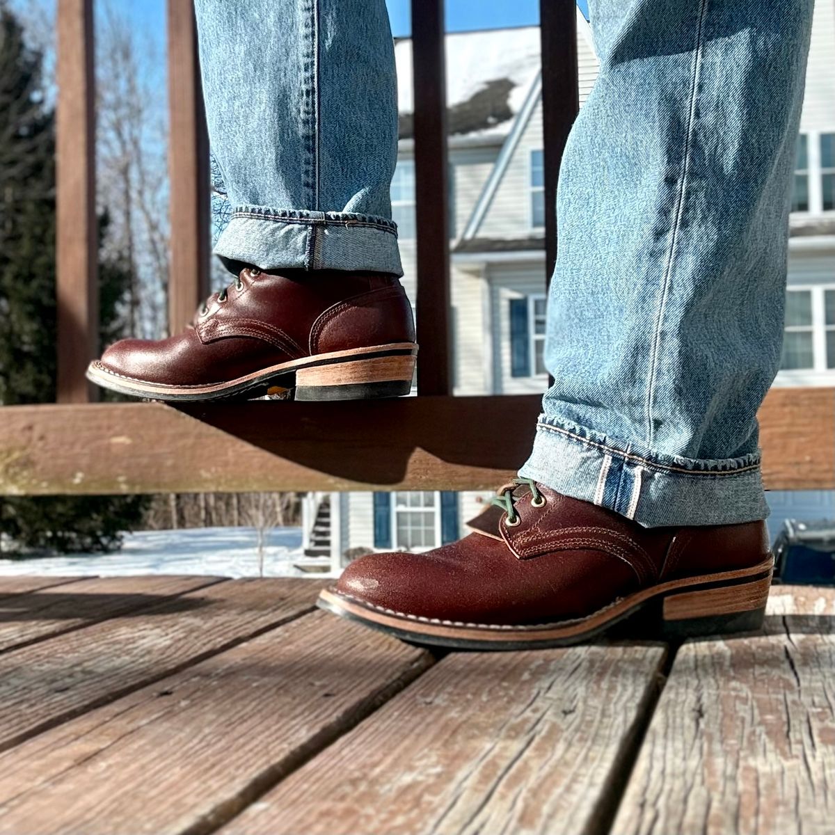 Photo by Ed on February 8, 2026 of the Nicks MTO in Horween Tan Waxed Flesh.