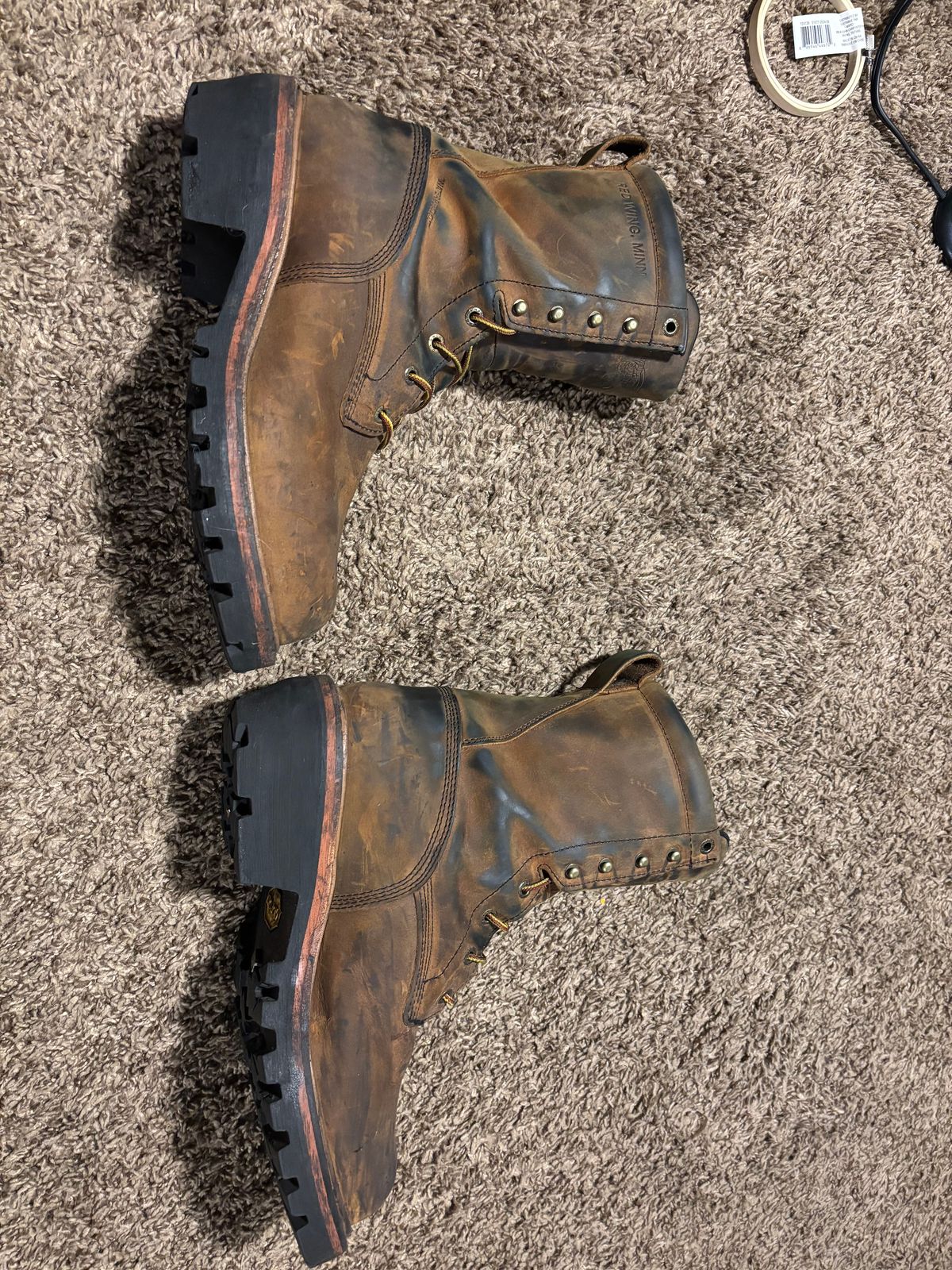Photo by mylordchanel on October 3, 2025 of the Red Wing Loggermax in Red Wing Leather & Nubuck.