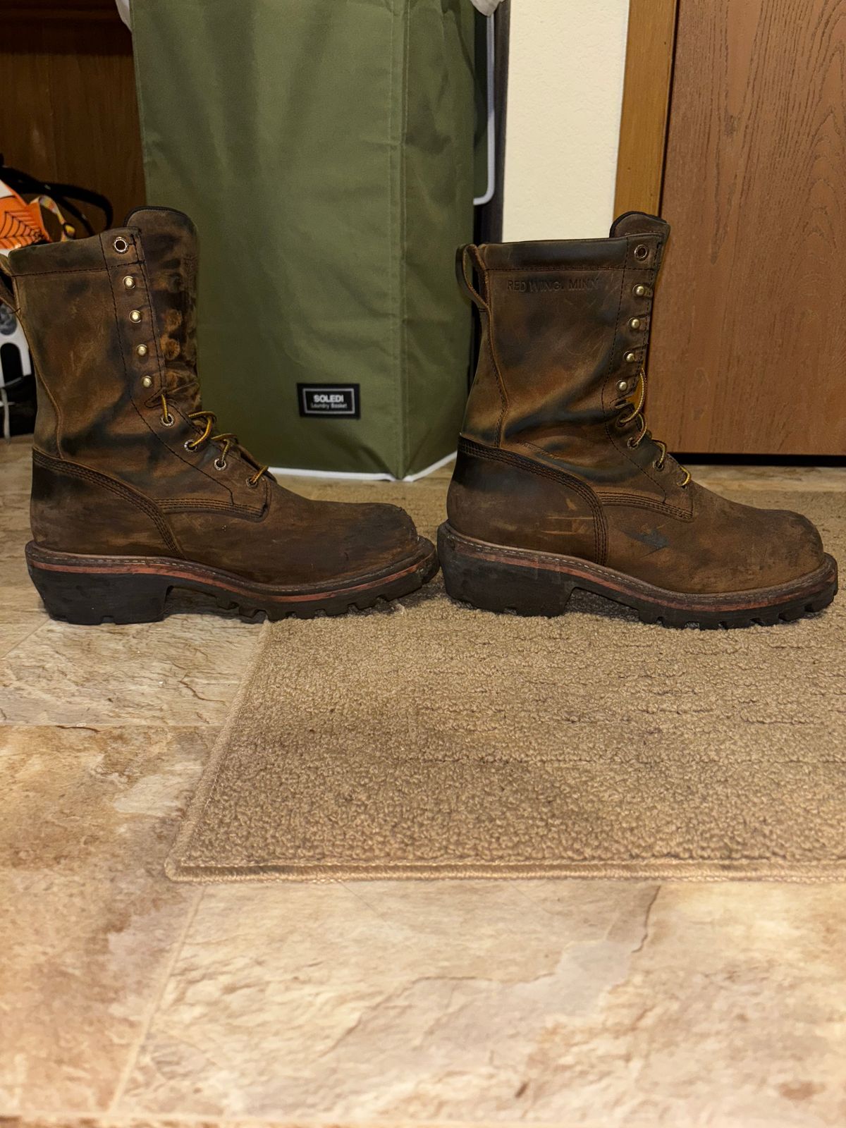 Photo by mylordchanel on November 4, 2025 of the Red Wing Loggermax in Red Wing Leather & Nubuck.