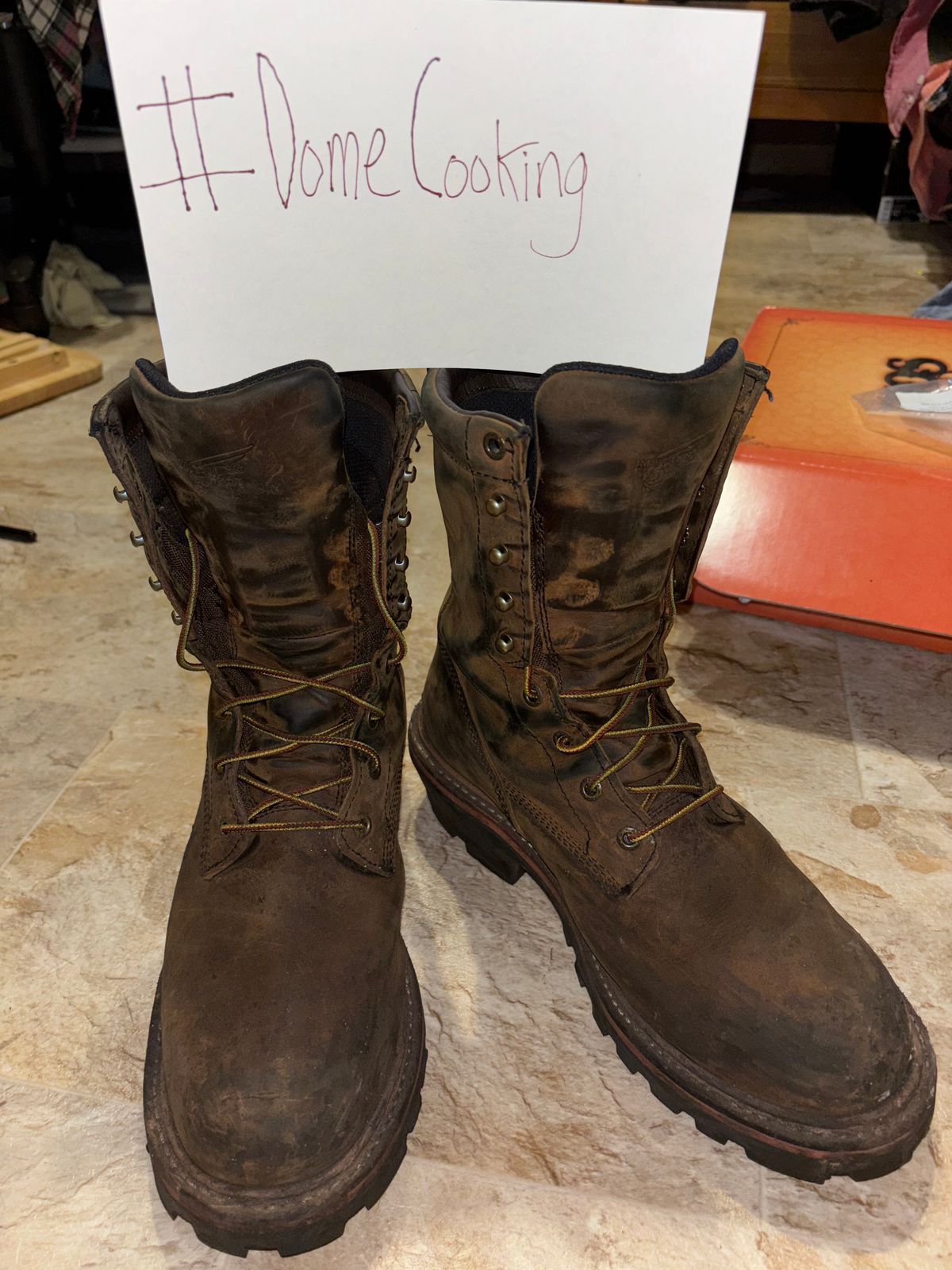 Photo by mylordchanel on November 4, 2025 of the Red Wing Loggermax in Red Wing Leather & Nubuck.