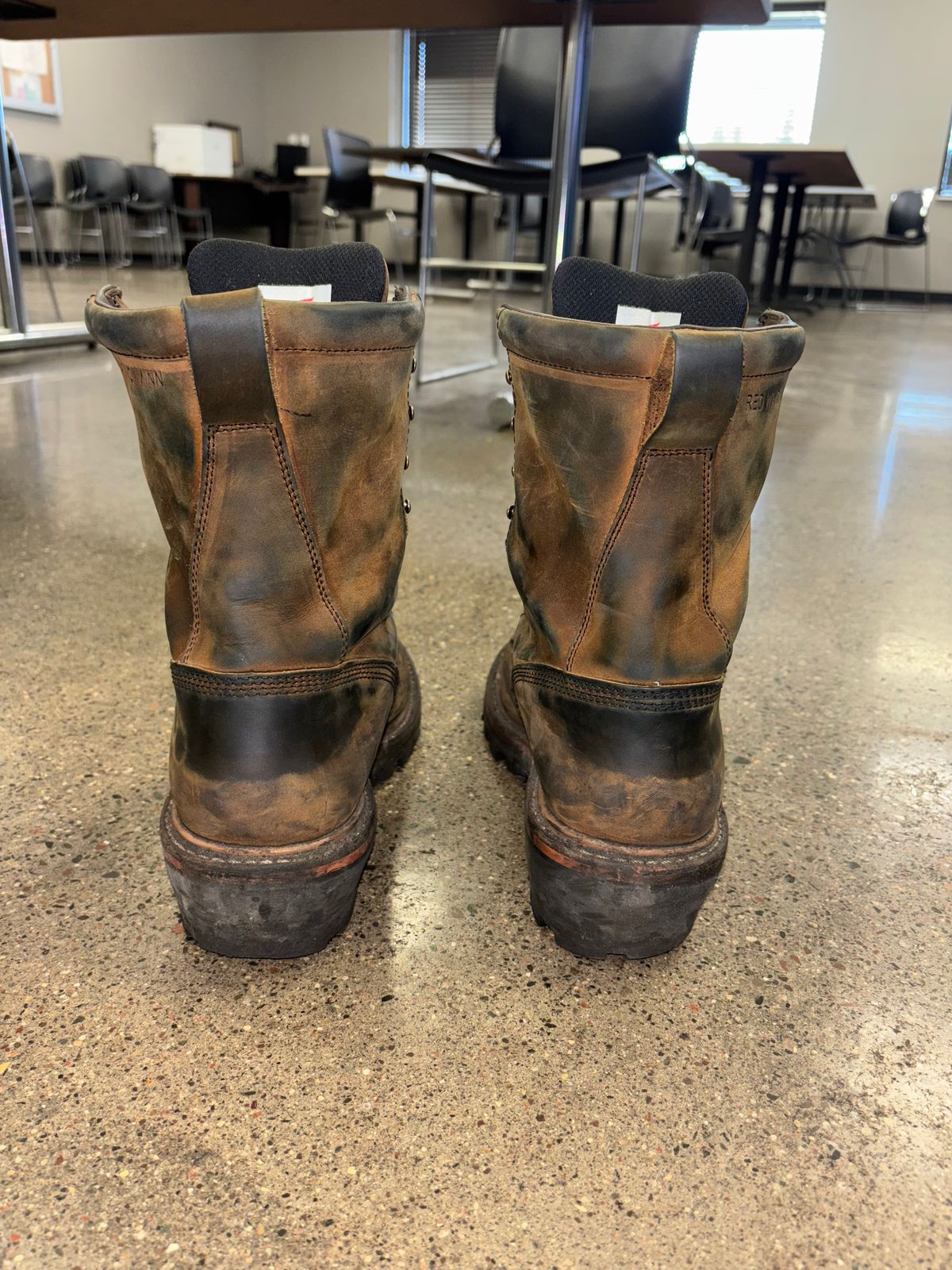 Photo by mylordchanel on December 3, 2025 of the Red Wing Loggermax in Red Wing Leather & Nubuck.