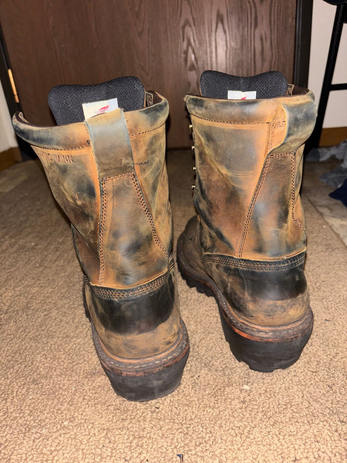 Photo by mylordchanel on January 4, 2026 of the Red Wing Loggermax in Red Wing Leather & Nubuck.