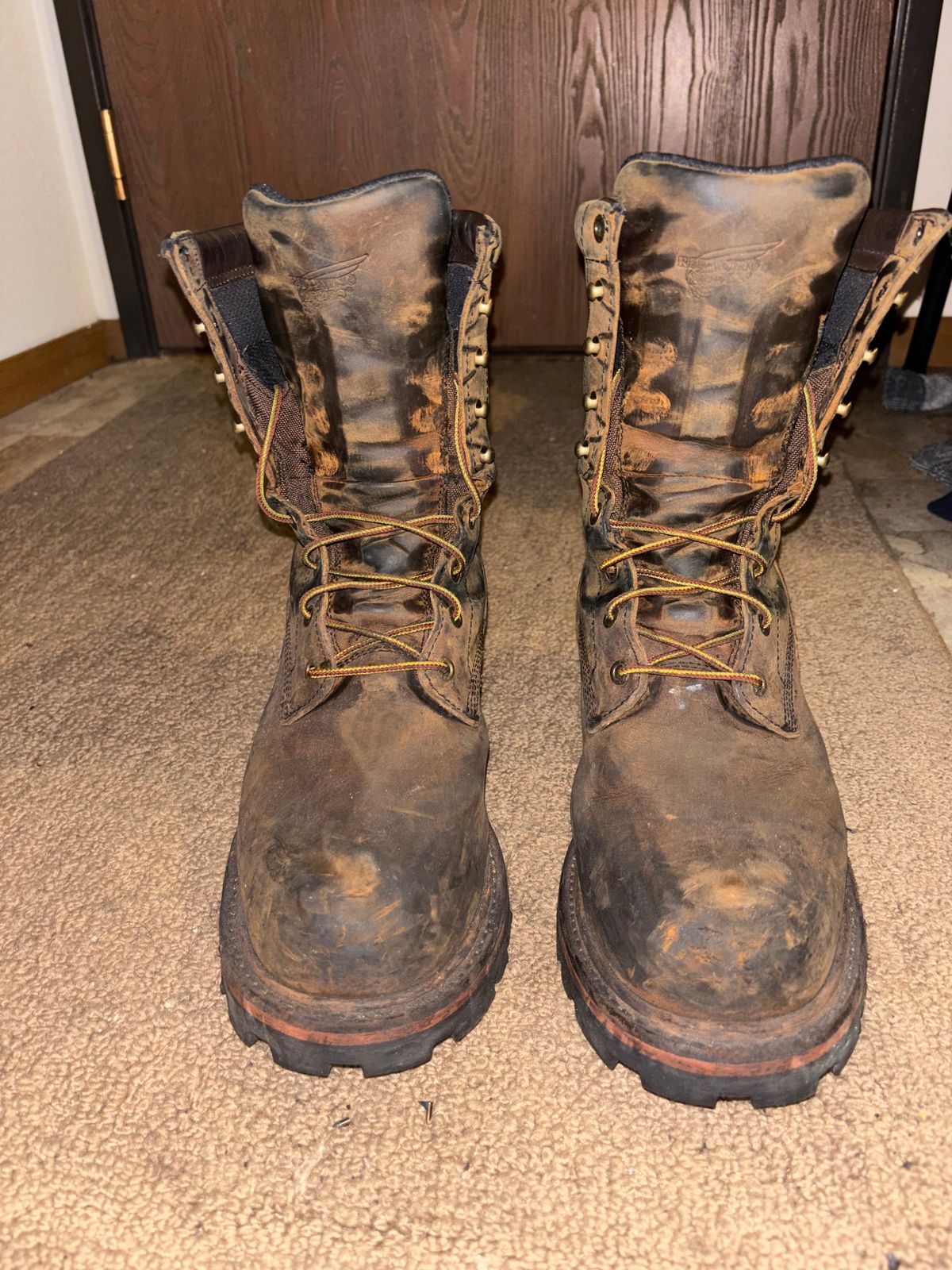 Photo by mylordchanel on January 4, 2026 of the Red Wing Loggermax in Red Wing Leather & Nubuck.