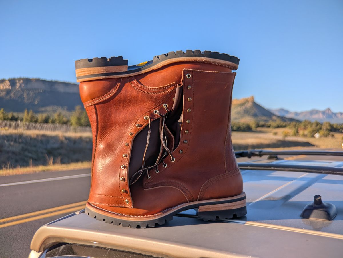 Photo by rayminazzi on October 2, 2025 of the Nicks DomePro in Horween English Tan Dublin.