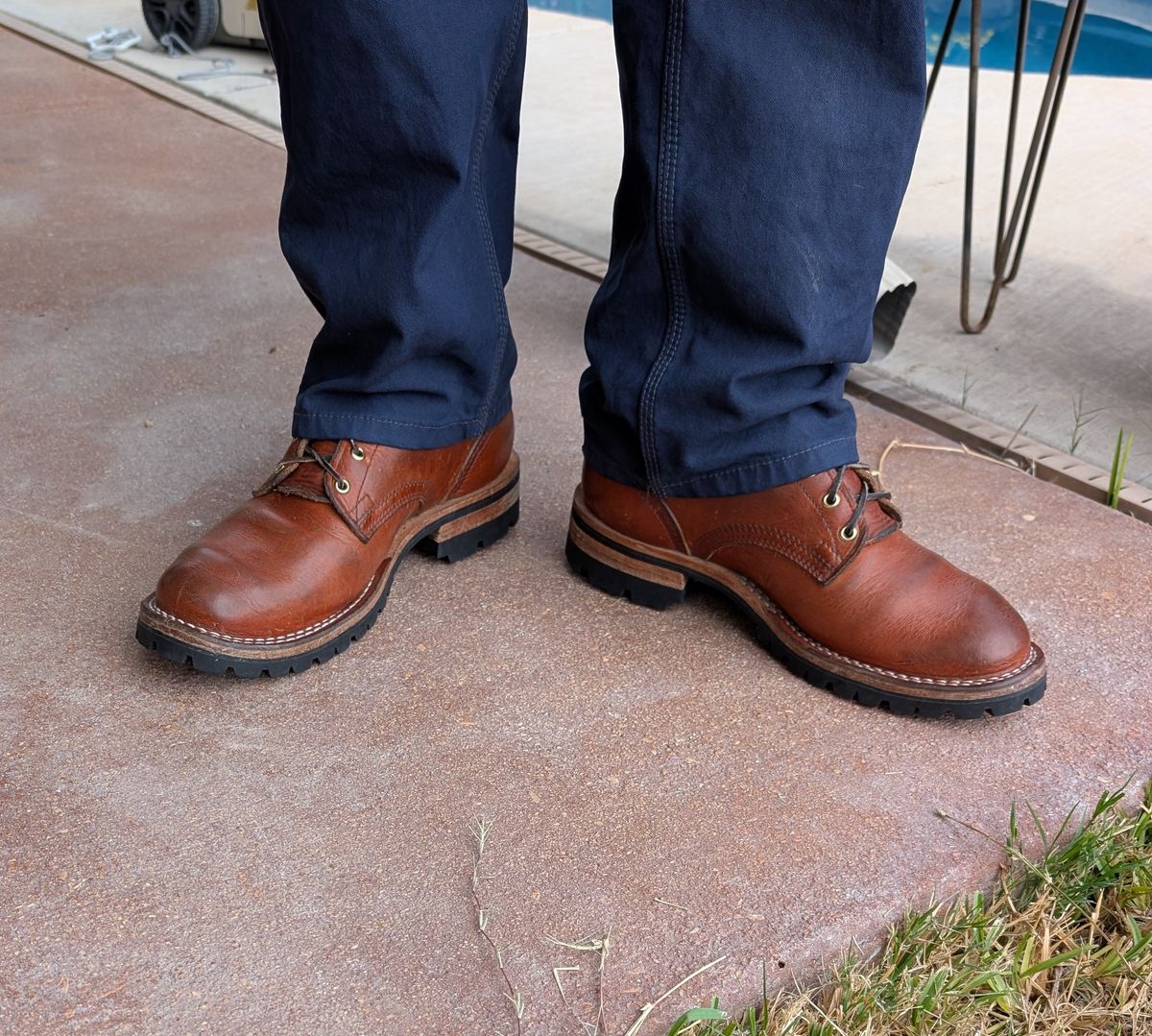 Photo by rayminazzi on November 1, 2025 of the Nicks DomePro in Horween English Tan Dublin.