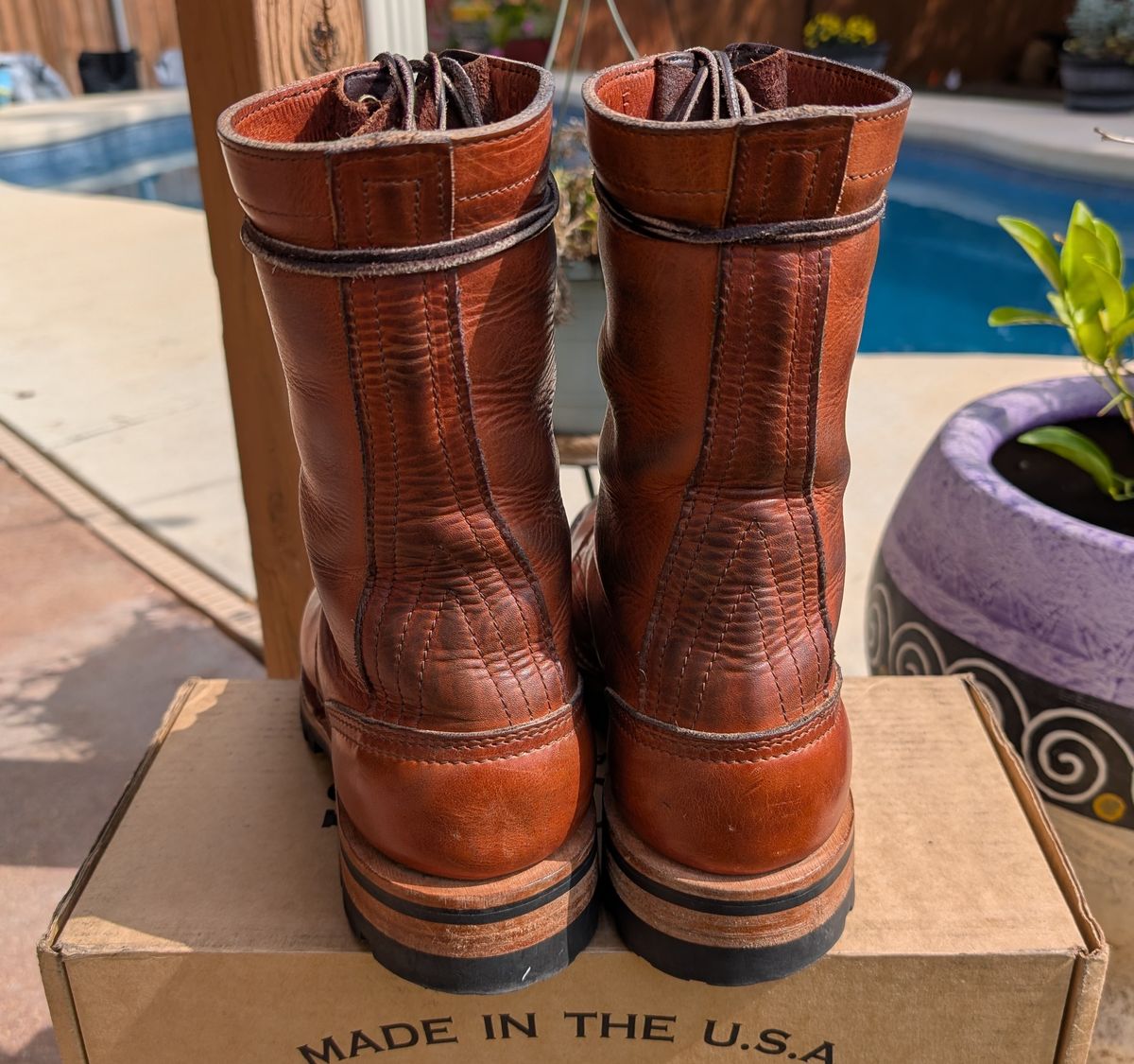 Photo by rayminazzi on November 1, 2025 of the Nicks DomePro in Horween English Tan Dublin.