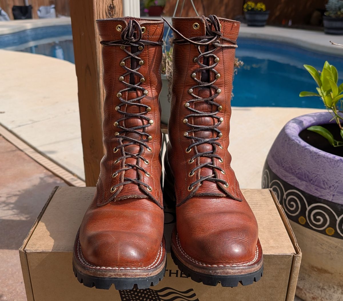 Photo by rayminazzi on November 1, 2025 of the Nicks DomePro in Horween English Tan Dublin.