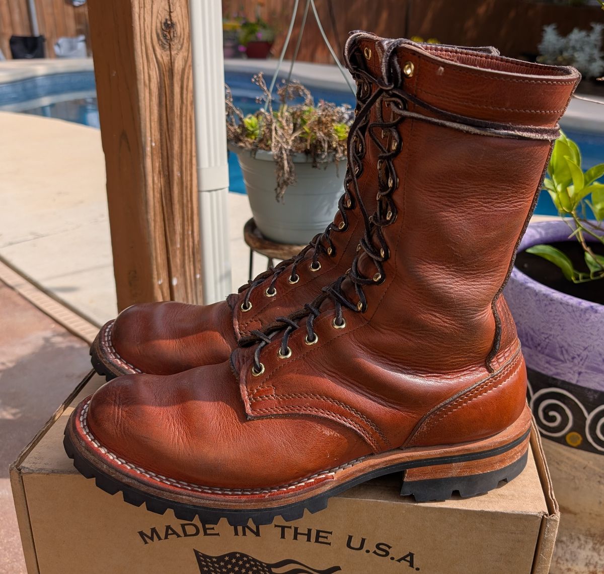 Photo by rayminazzi on November 1, 2025 of the Nicks DomePro in Horween English Tan Dublin.