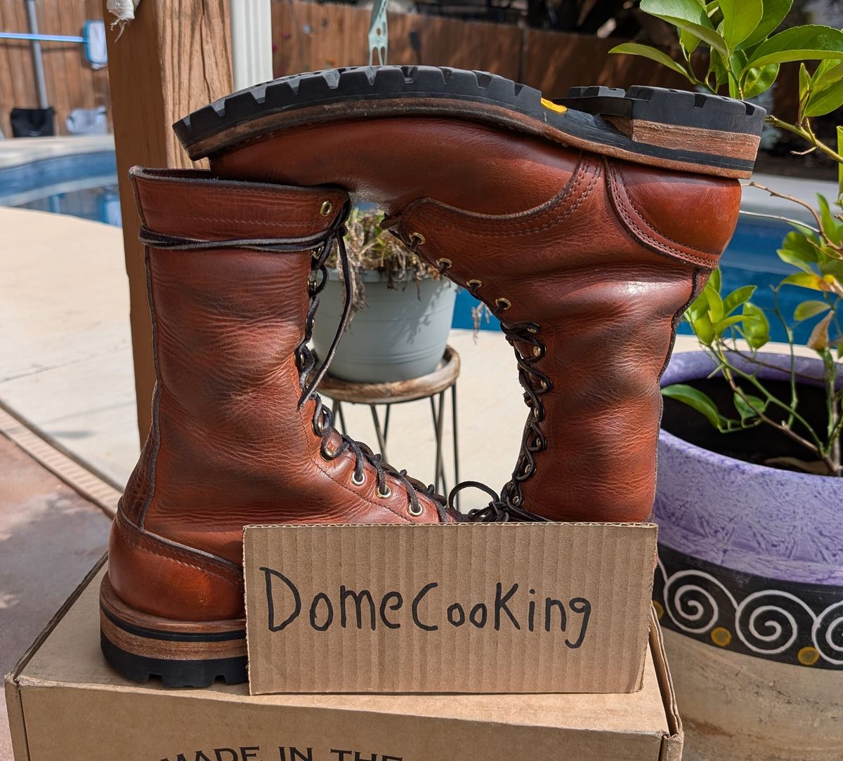 Photo by rayminazzi on November 1, 2025 of the Nicks DomePro in Horween English Tan Dublin.