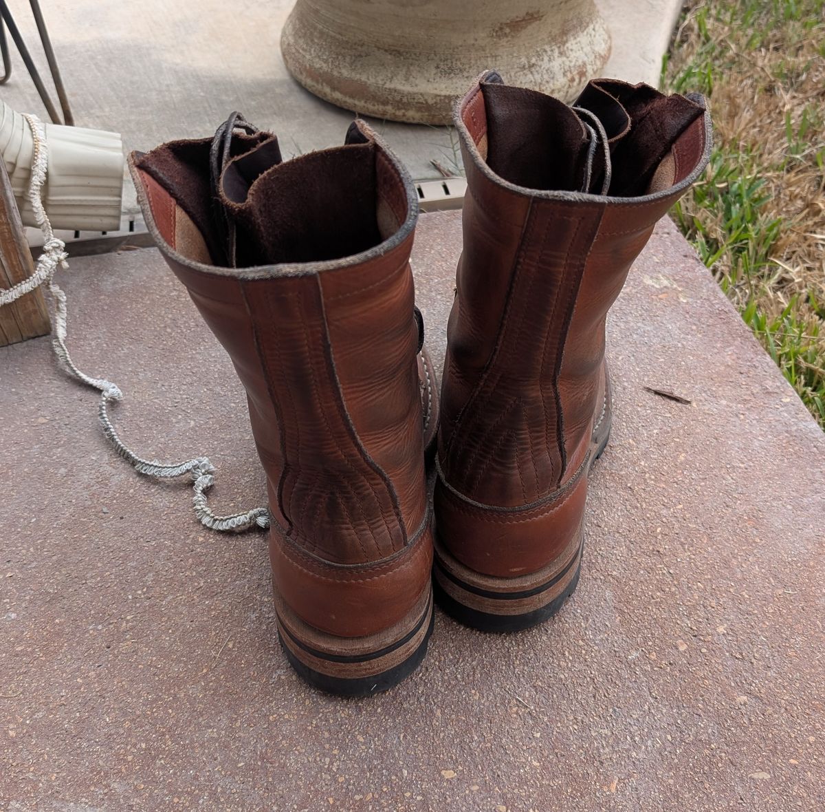 Photo by rayminazzi on November 1, 2025 of the Nicks DomePro in Horween English Tan Dublin.