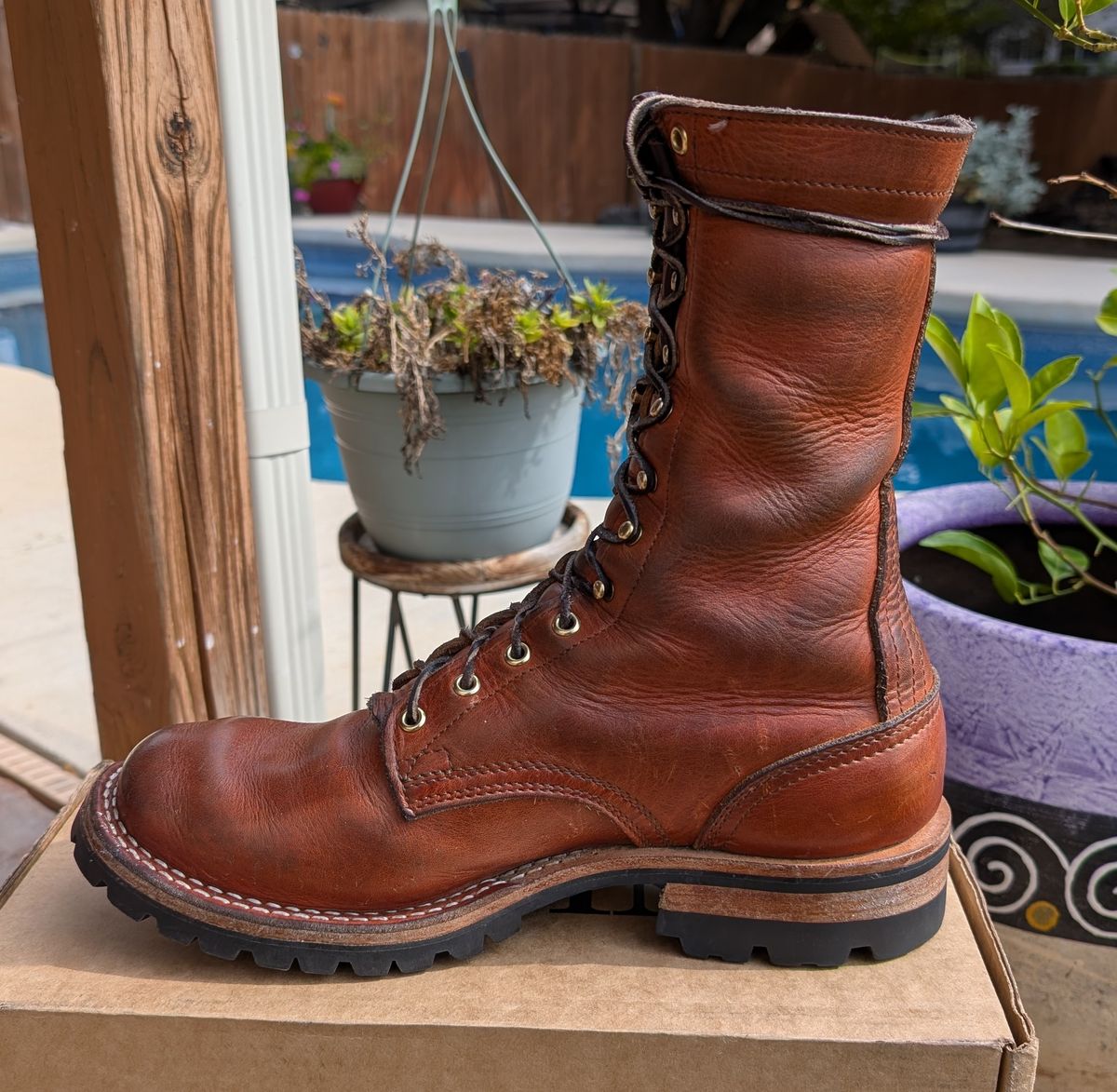 Photo by rayminazzi on November 1, 2025 of the Nicks DomePro in Horween English Tan Dublin.