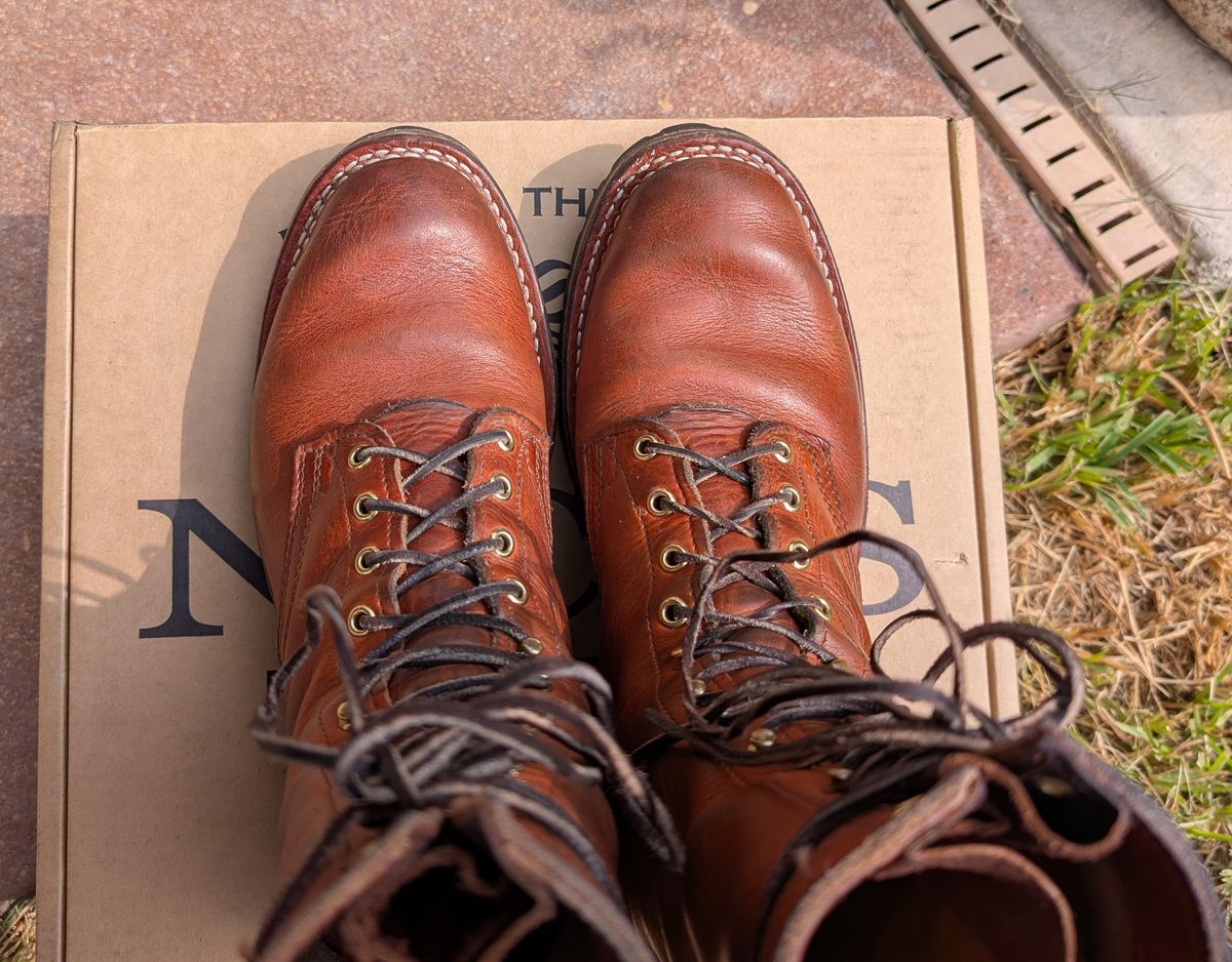 Photo by undertension on November 1, 2025 of the Nicks DomePro in Horween English Tan Dublin.