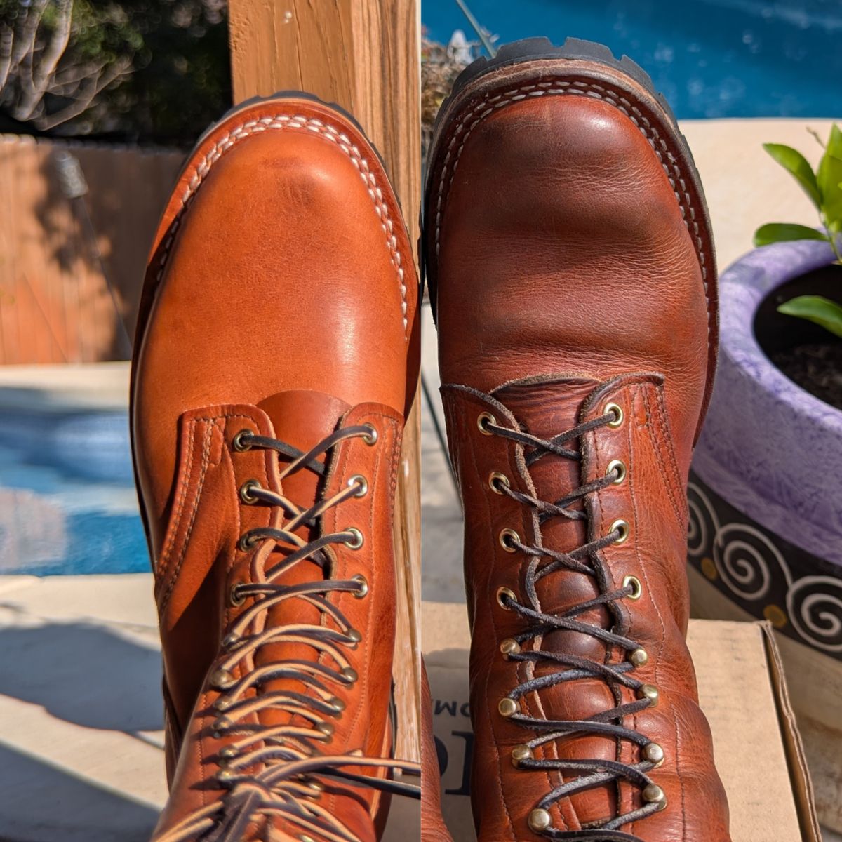 Photo by rayminazzi on November 2, 2025 of the Nicks DomePro in Horween English Tan Dublin.