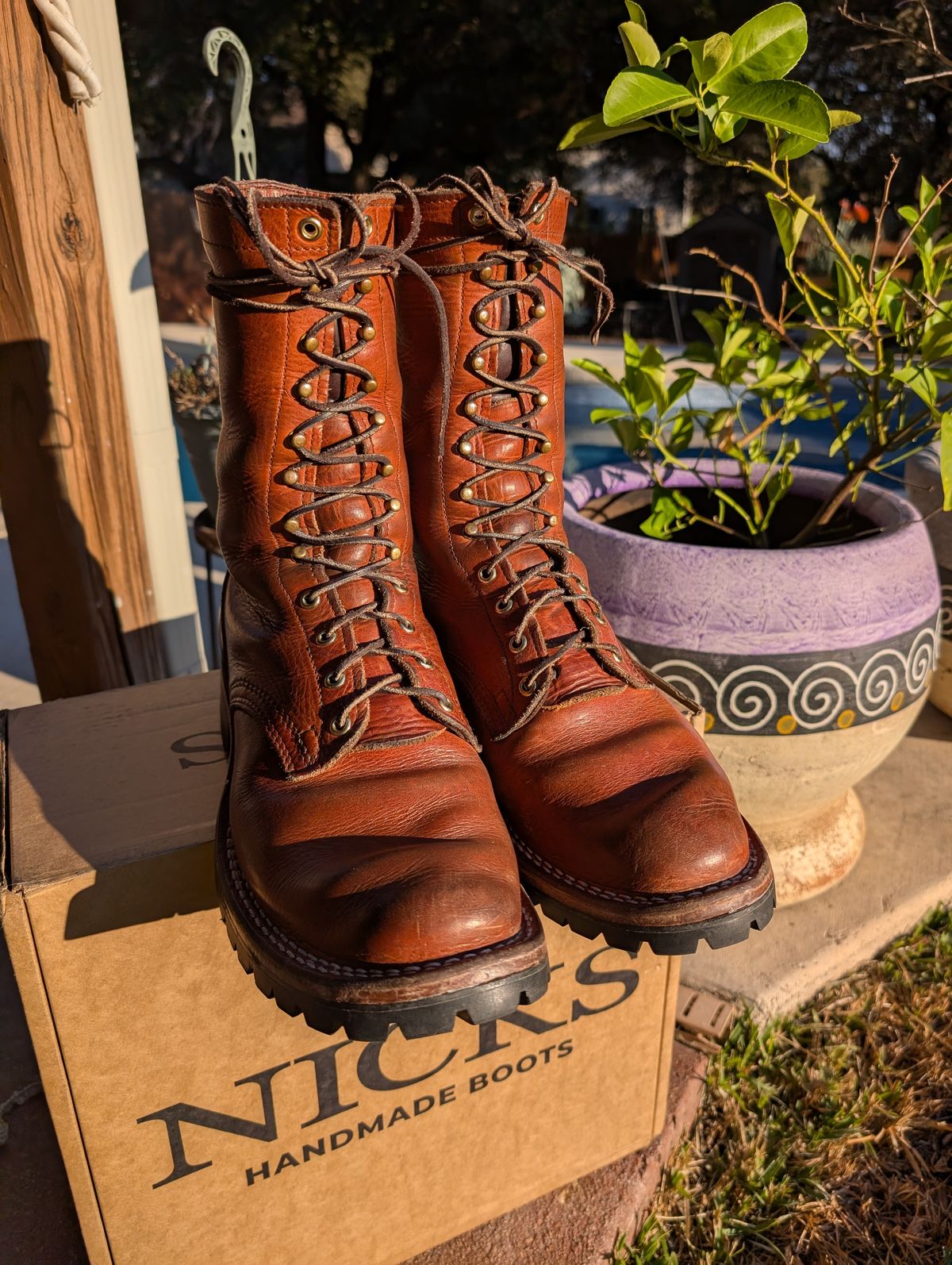 Photo by undertension on December 2, 2025 of the Nicks DomePro in Horween English Tan Dublin.