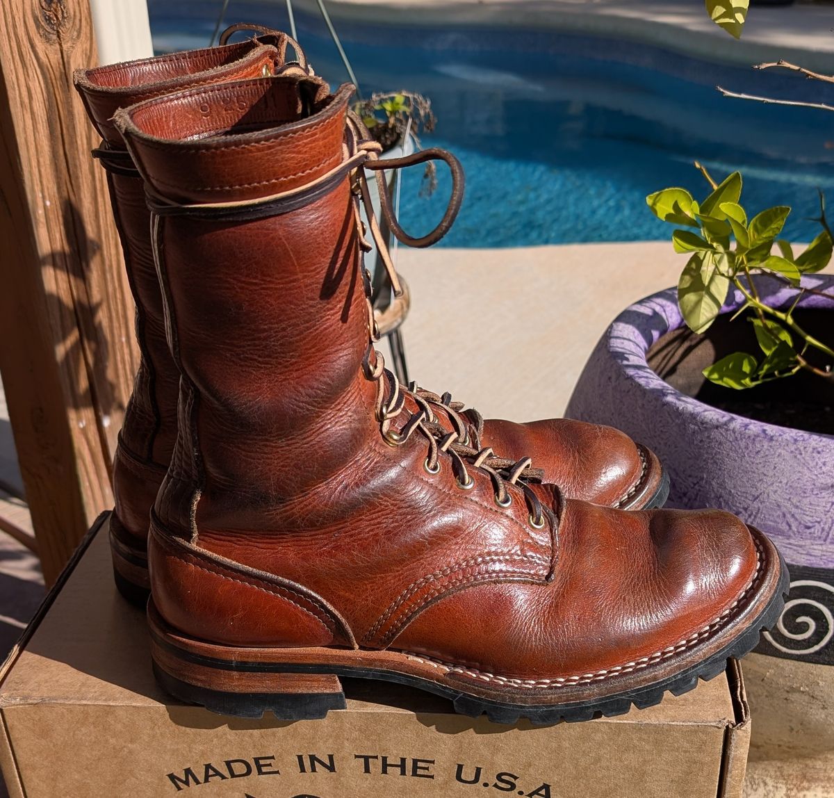 Photo by undertension on January 17, 2026 of the Nicks DomePro in Horween English Tan Dublin.