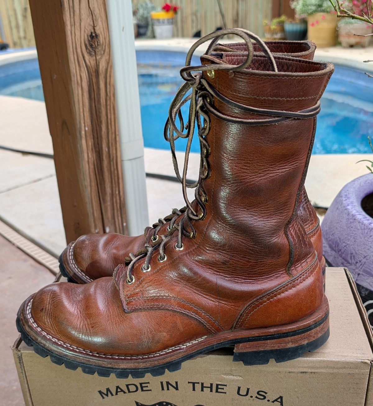 Photo by undertension on April 3, 2026 of the Nicks DomePro in Horween English Tan Dublin.