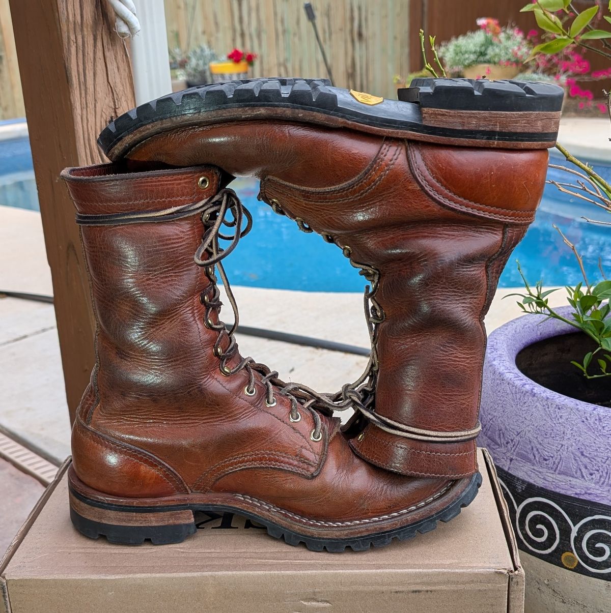 Photo by undertension on April 3, 2026 of the Nicks DomePro in Horween English Tan Dublin.