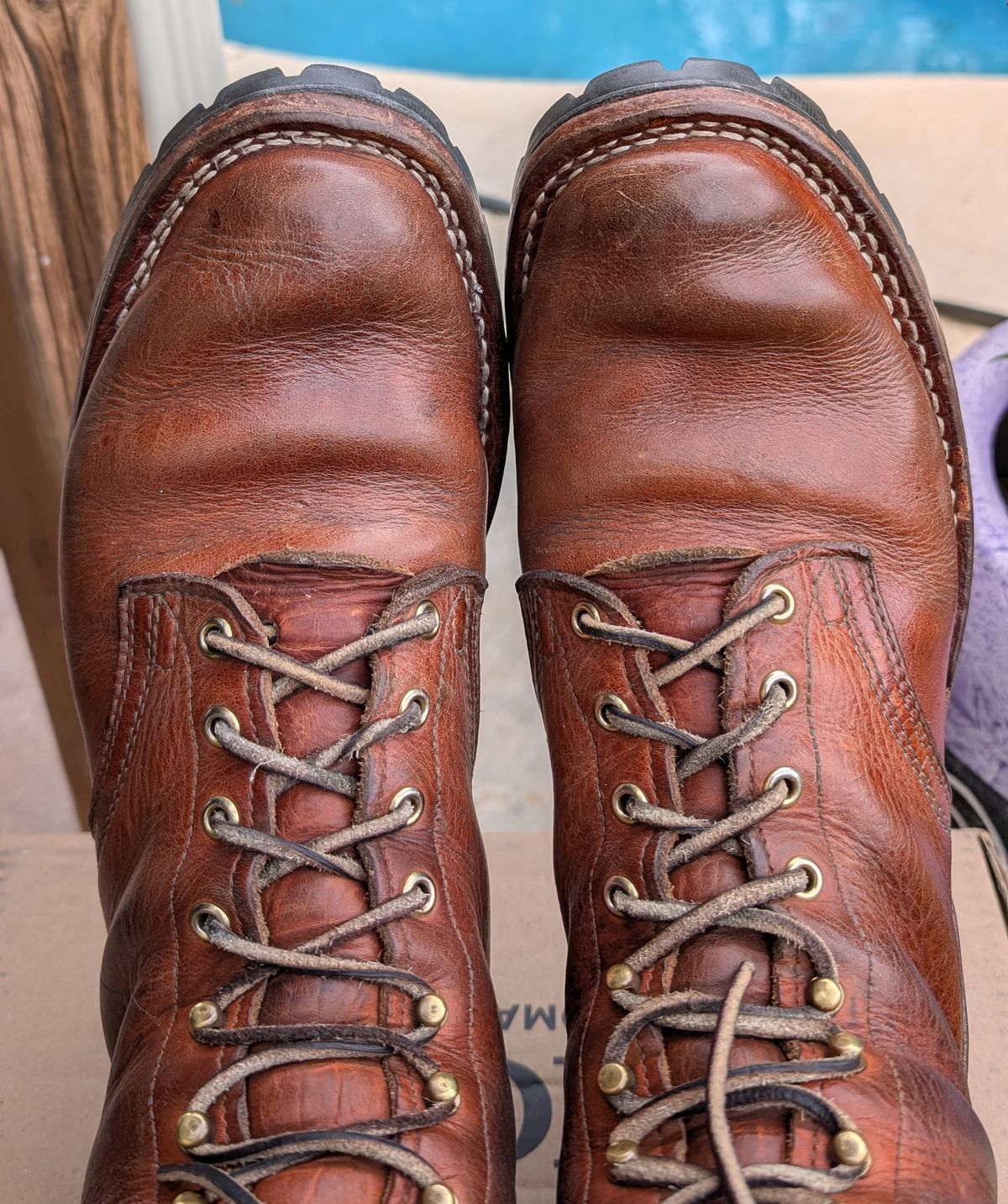 Photo by undertension on April 3, 2026 of the Nicks DomePro in Horween English Tan Dublin.