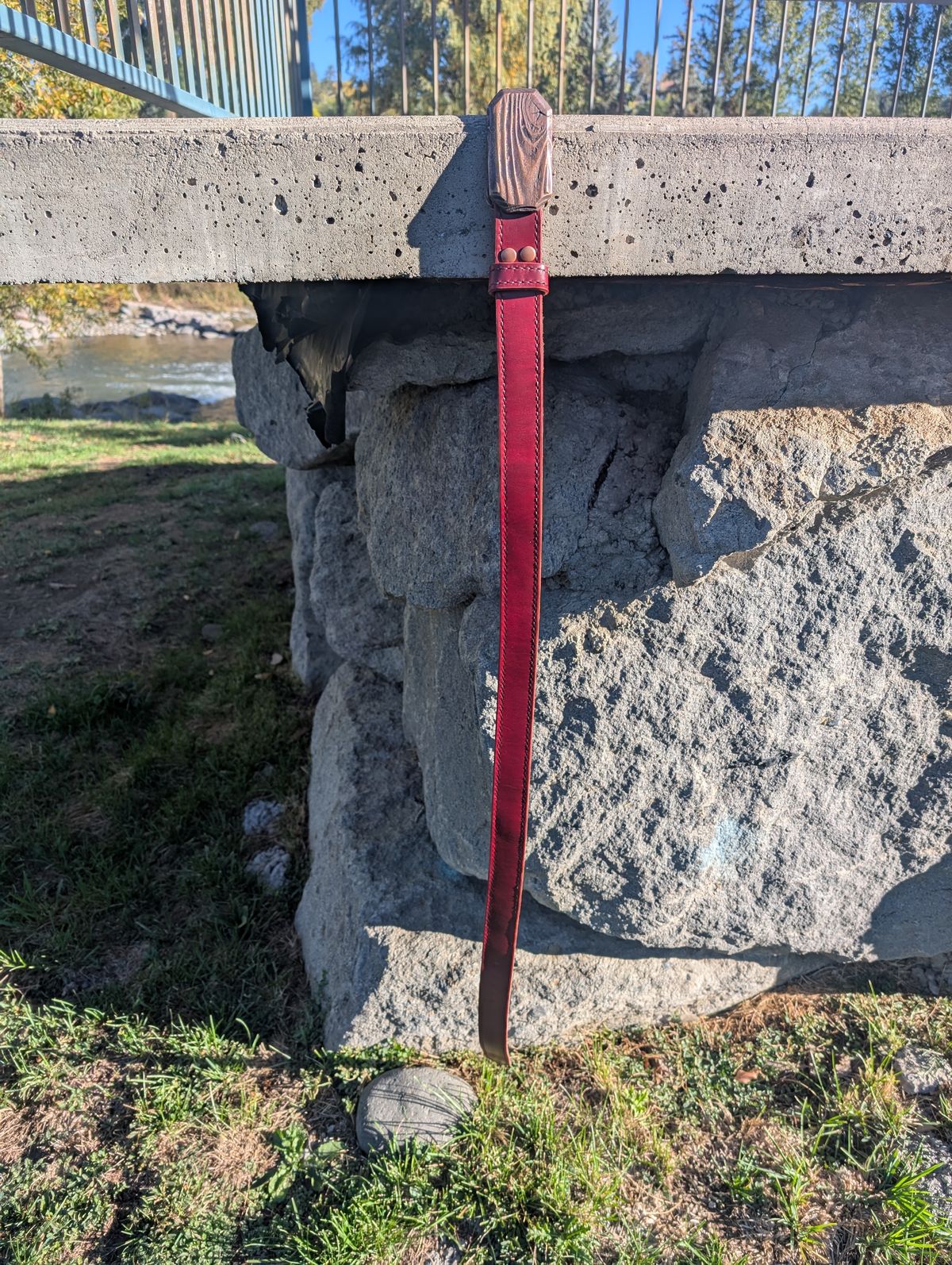 Photo by rayminazzi on October 2, 2025 of the Self-Made Picket Belt in Wickett & Craig Crimson Double Stuffed.