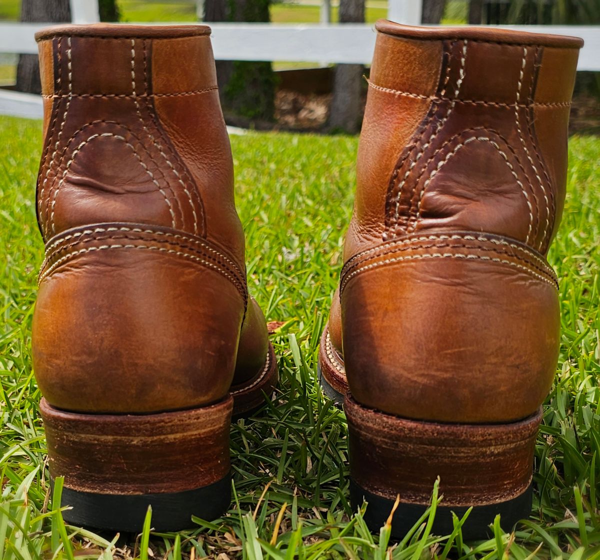 Photo by tastyporkbuns on April 2, 2026 of the John Lofgren Donkey Puncher Boots in Horween Natural Chromexcel.