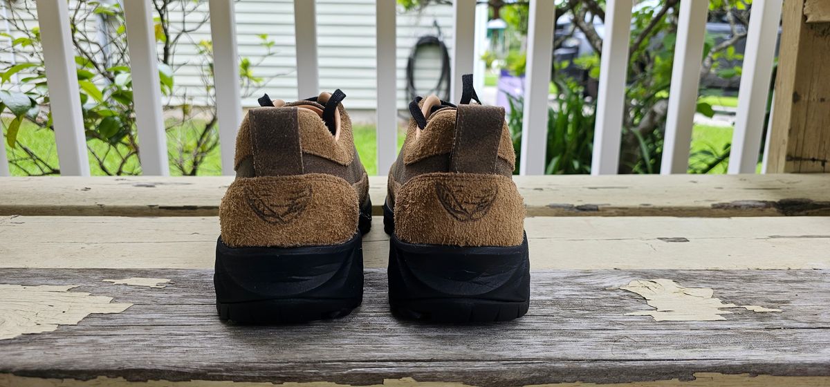 Photo by tastyporkbuns on April 27, 2025 of the Goral Samara in C.F. Stead Light Brown Waxy Commander Suede.