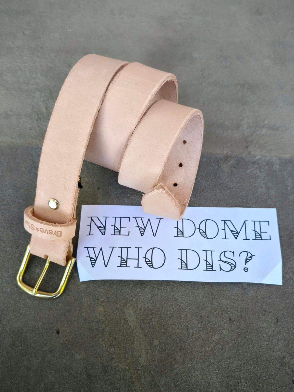 Photo by DaveWilkes on October 1, 2025 of the Brave Star Selvage RW Leather Belt In Vegtan in Unknown Natural Veg Tan.