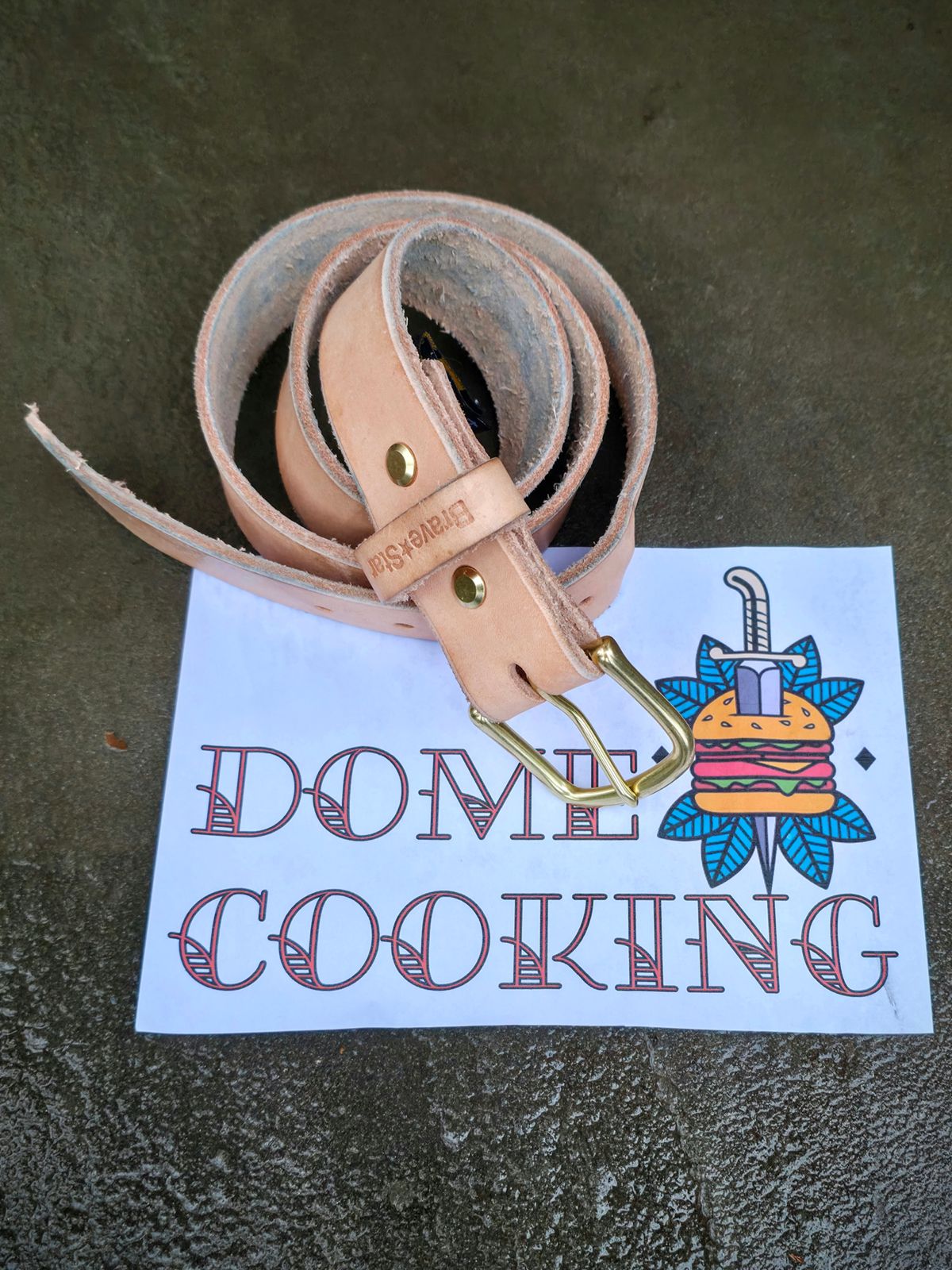 Photo by DaveWilkes on November 5, 2025 of the Brave Star Selvage RW Leather Belt In Vegtan in Unknown Natural Veg Tan.