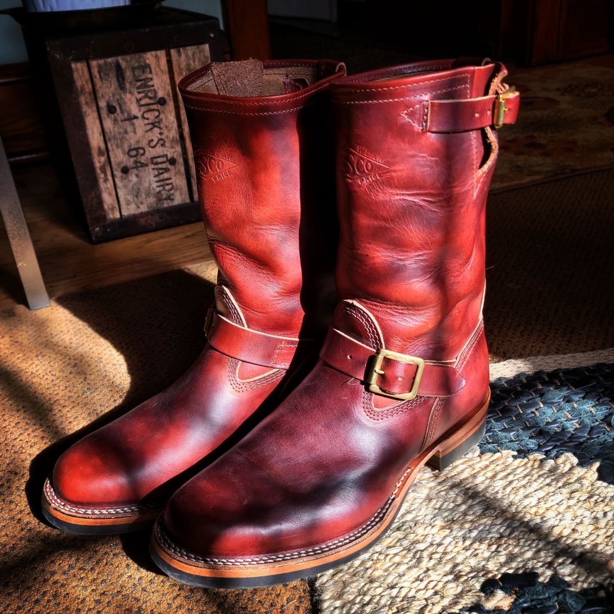 Photo by DaveWilkes on September 13, 2024 of the Wesco Mister Lou in Horween Umber Chromexcel.