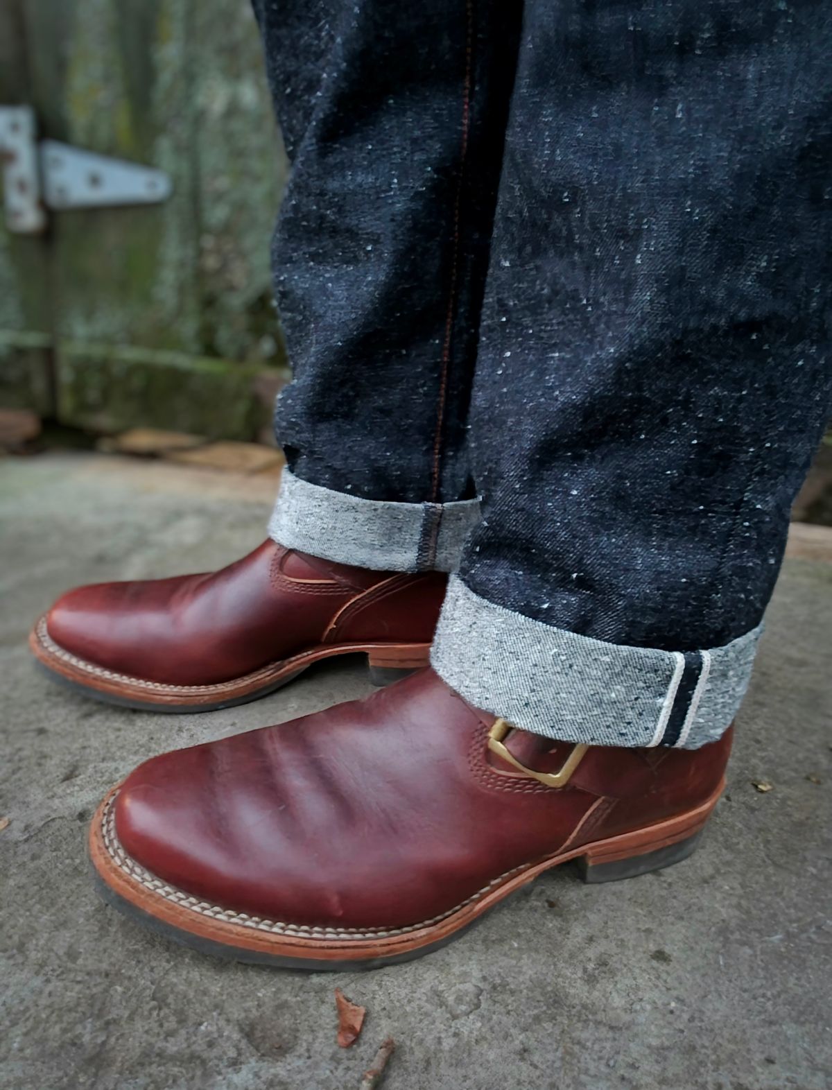 Photo by DaveWilkes on November 27, 2025 of the Wesco Mister Lou in Horween Umber Chromexcel.