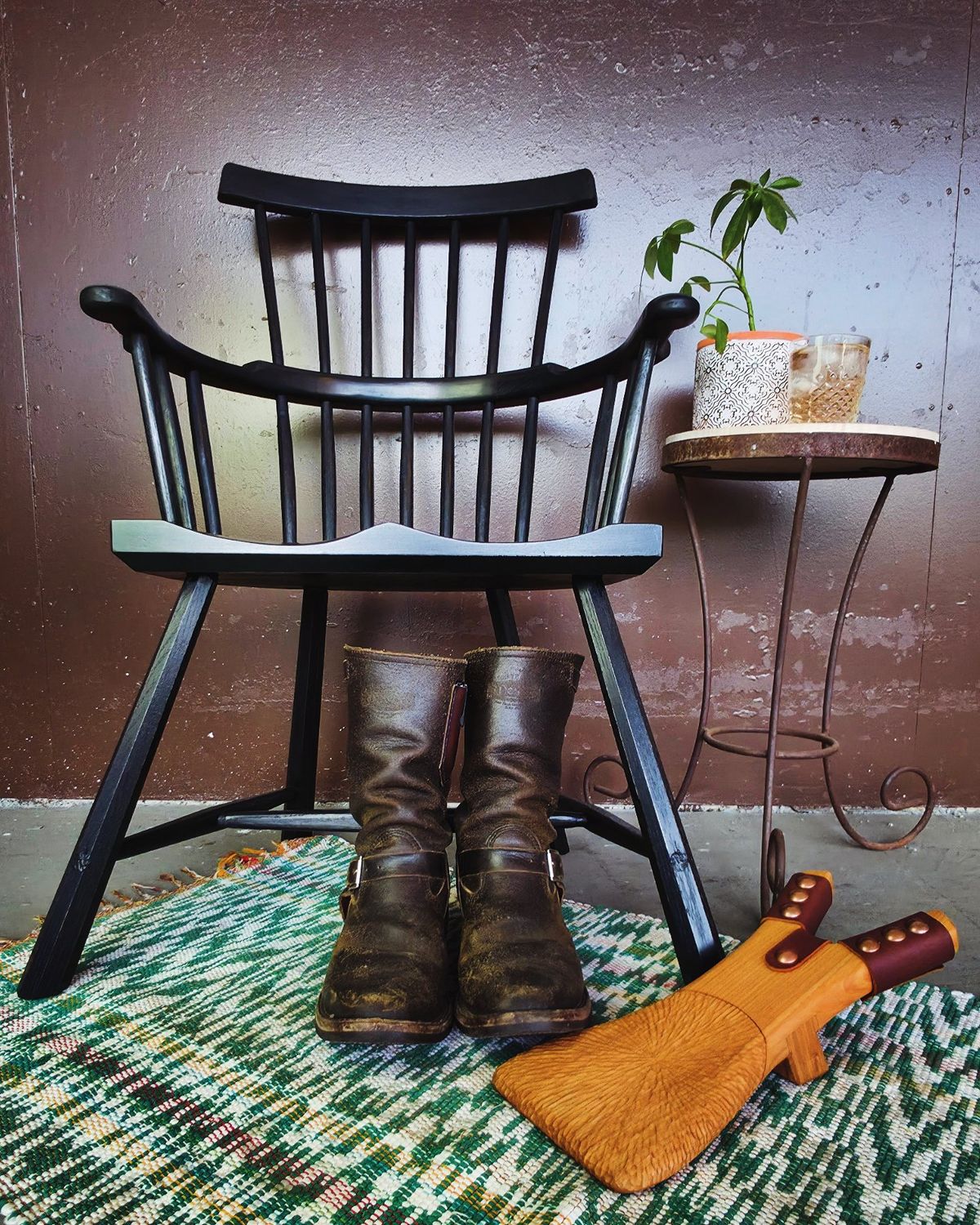 Photo by DaveWilkes on May 17, 2025 of the Wesco Standard And Strange Collab: The Quick Striker in Horween Olive Waxed Flesh.