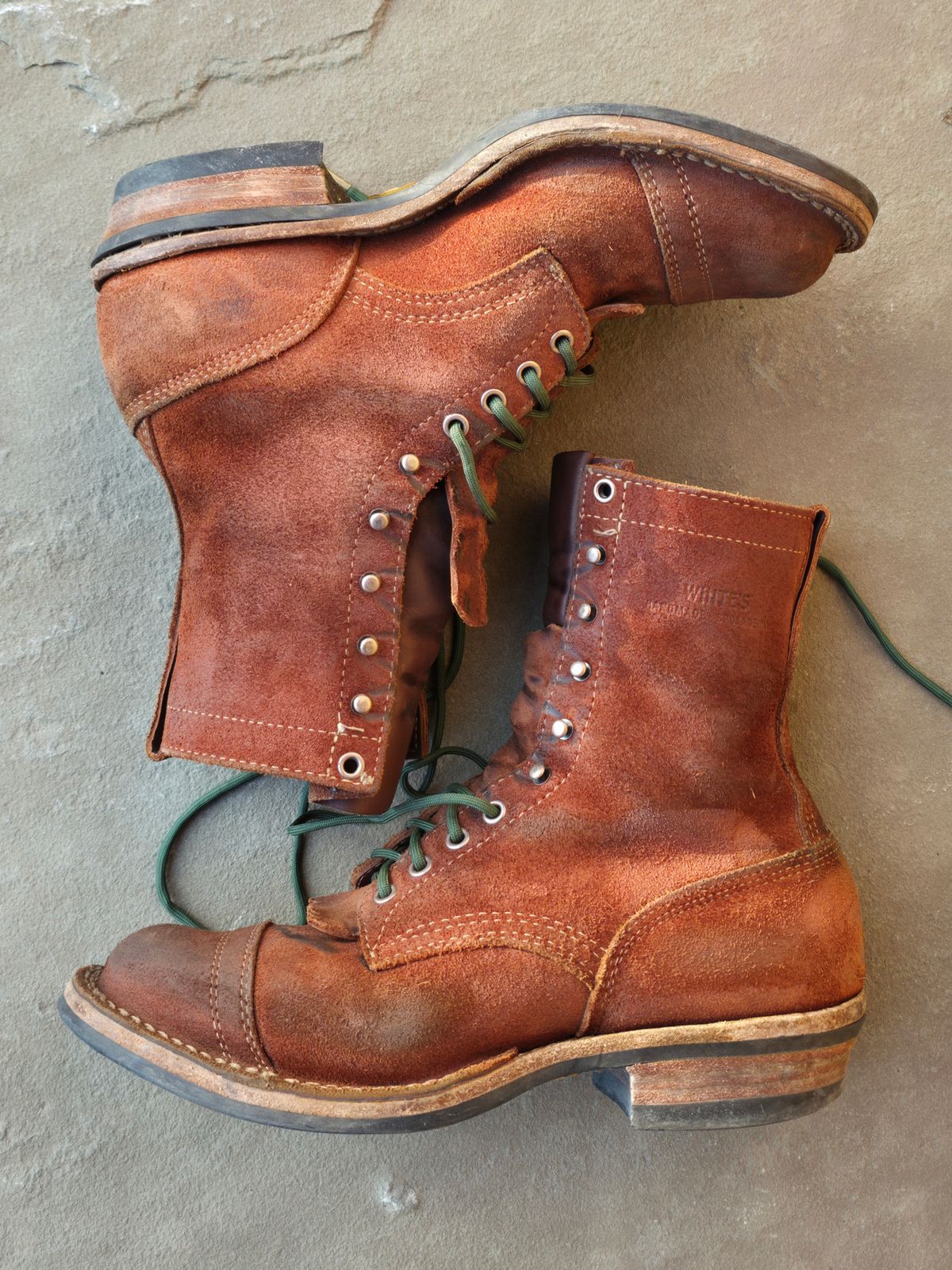 Photo by DaveWilkes on February 5, 2026 of the White's Bounty Hunter in Seidel Red Dog Oil Tan Roughout.